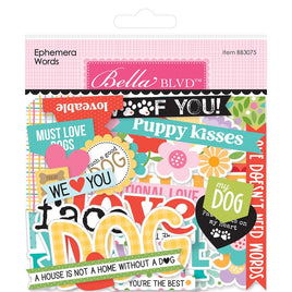 Words, Bow Wow - Bella Blvd Cardstock Ephemera