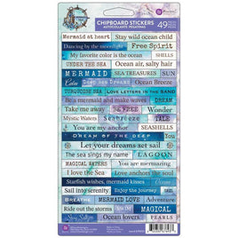 A Mermaid's Tale - Prima Marketing Chipboard Stickers 49/Pkg