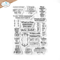 Playful Sentiments - Elizabeth Craft Clear Stamps