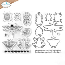 Beetles and Bugs - Elizabeth Craft Stamp And Die Set