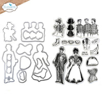 Mr. and Mrs. - Elizabeth Craft Stamp And Die Set