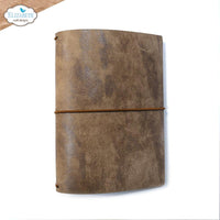 Brown Passport - Elizabeth Craft Stonewashed Art Journal XL 9.8"X6.5"