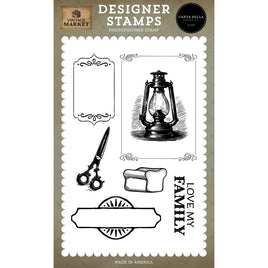 Lantern - Carta Bella Vintage Market Stamp Set