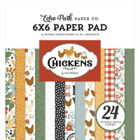 Chickens - Echo Park Double-Sided Paper Pad 6"X6"