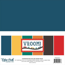 Vroom! - Echo Park Solids Collection Kit 12"X12"