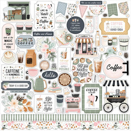 Coffee Club - Carta Bella Elements Cardstock Stickers 12"X12"