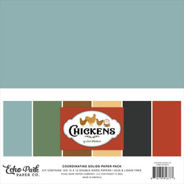 Chickens - Echo Park Solids Collection Kit 12"X12"