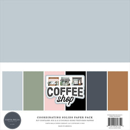 Coffee Shop - Carta Bella Solids Collection Kit 12"X12"