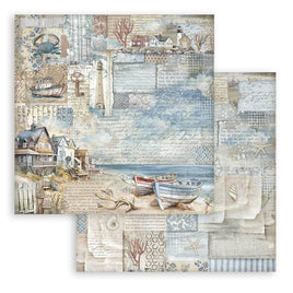 Silent Sea Landscape - Stamperia Double-Sided Cardstock 12"X12"