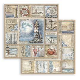 Silent Sea Lighthouse - Stamperia Double-Sided Cardstock 12"X12"