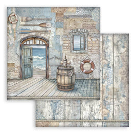 Silent Sea Barrel - Stamperia Double-Sided Cardstock 12"X12"