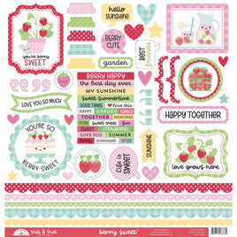 Berry Sweet - Doodlebug This & That Cardstock Stickers