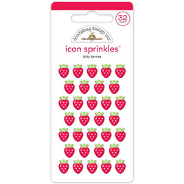 Bitty Berries, Berry Sweet - Doodlebug Sprinkles Adhesive Enamel Icon Shapes