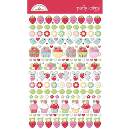 Icons, Berry Sweet - Doodlebug Puffy Icon Stickers