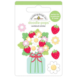 Berry Bouquet, Berry Sweet - Doodlebug Doodle-Pops 3D Sticker
