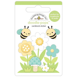 Bee-utiful Garden, Bee Happy - Doodlebug Doodle-Pops 3D Sticker