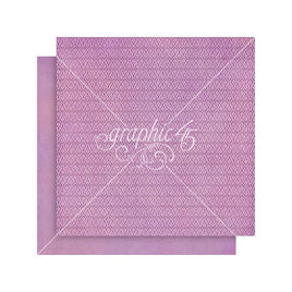 Lilac Lavender Pattern & Solid - Fairy Boutique Double-Sided Cardstock 12"X12"
