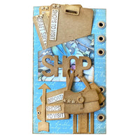 Slanting Library Pocket With Bag - Elizabeth Craft Metal Die