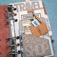 Slanting Library Pocket With Bag - Elizabeth Craft Metal Die