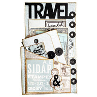 Slanting Library Pocket With Bag - Elizabeth Craft Metal Die