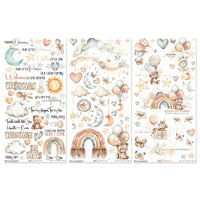 Little Dreamer - 49 And Market Rub-On Transfer Set 6"X12"