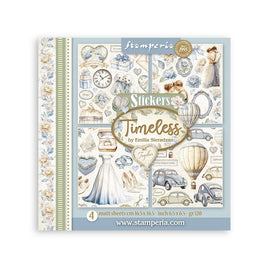 Timeless - Stamperia Stickers 6.5"X6.5" 4/Pkg