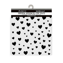 Timeless Hearts - Stamperia Stencil 4.72"X 4.72"