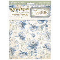 Timeless - Stamperia Rice Paper Backgrounds A6 8/Pkg