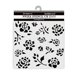 Timeless Buds Pattern - Stamperia Stencil 4.72"X 4.72"