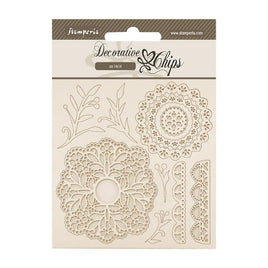 Timeless Lace - Stamperia Decorative Chips 5.5"X5.5"