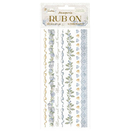 Timeless Stripes - Stamperia Rub-On 4"X8.5"