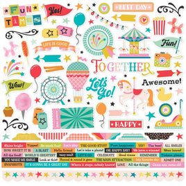 Fun Times - Simple Stories Cardstock Stickers 12"X12"