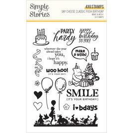 Make A Wish - Say Cheese Classic Pooh Birthday Photopolymer Stamps