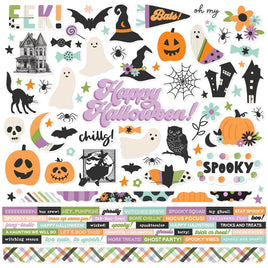 Spooky Things - Simple Stories Cardstock Stickers 12"X12"