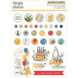 Say Cheese Classic Pooh Birthday - Simple Stories Decorative Brads