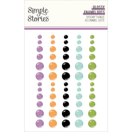 Spooky Things - Simple Stories Glossy Enamel Dots 60/Pkg