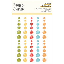 Say Cheese Classic Pooh Birthday - Simple Stories Glitter Enamel Dots 60/Pkg