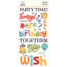 Say Cheese Classic Pooh Birthday - Simple Stories Foam Stickers