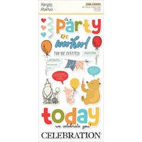 Say Cheese Classic Pooh Birthday - Simple Stories Foam Stickers