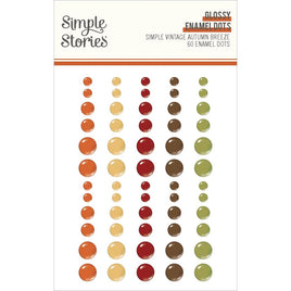 Simple Vintage Autumn Breeze - Simple Stories Glossy Enamel Dots 60/Pkg