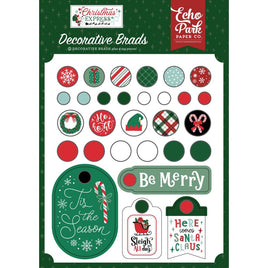 Christmas Express - Echo Park Decorative Brads