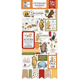 Accents, Winnie The Pooh Autumn - Echo Park Chipboard 6"X13"
