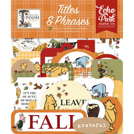 Titles & Phrases, Winnie The Pooh Autumn - Echo Park Ephemera