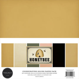 Honey Bee - Carta Bella Solids Collection Kit 12"X12"