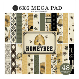 Honey Bee - Carta Bella Double-Sided Cardmakers Mega Paper Pad 6"X6"