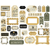 Frames & Tags, Honey Bee - Carta Bella Cardstock Ephemera