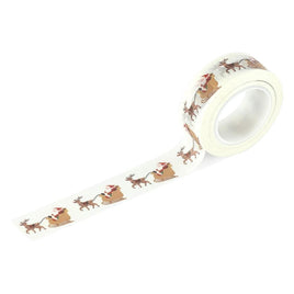 Santa's Sleigh And Reindeer - Christmas Village Washi Tape