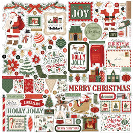 Element - Christmas Village Cardstock Stickers 12"X12"