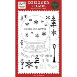 Build A Snowglobe - Christmas Village Stamp Set