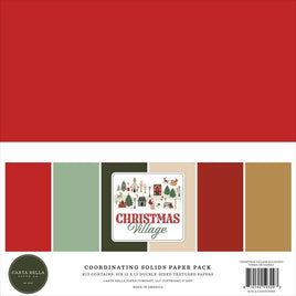 Christmas Village - Carta Bella Solids Collection Kit 12"X12"